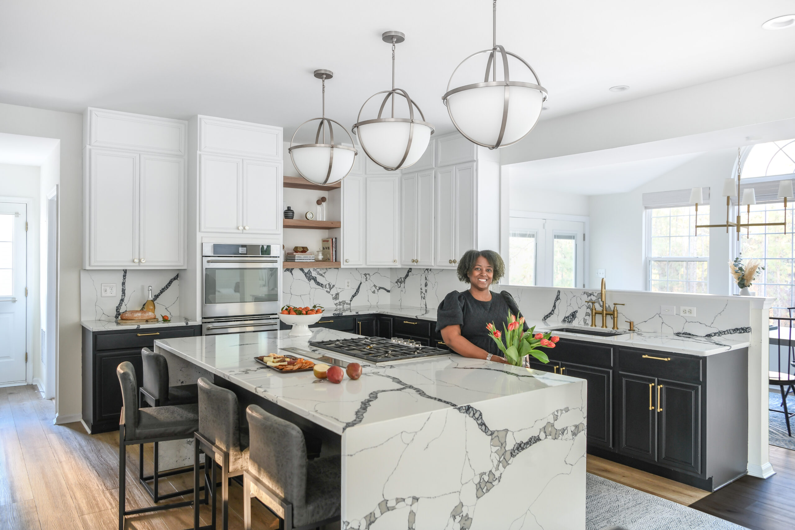 Black and white kitchen, Chansaerae Designs, kitchen Remodel